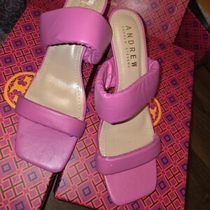 Andrew Stevens Pink Women's Sandals